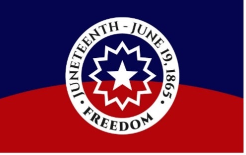 Juneteenth flag. June 19, 1865. Freedom. 